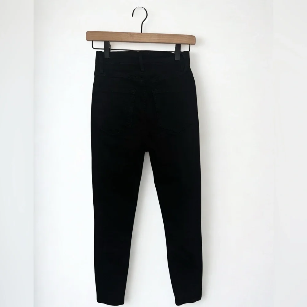 FRAME Ali High Rise Cigarette Jeans Noir Black Size 25 Slim Straight - Picture 5 of 7